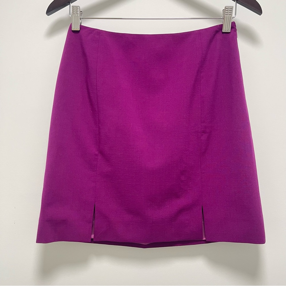 Moschino Cheap & Chic Wool Blend Purple Mini Skirt Size 8 - Picture 2 of 13